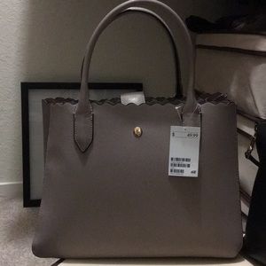 New H&M Grey/Taupe Satchel Handbag